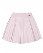 Spódnice - Guess Różowa Plisowana Spódniczka Dziecięca Z Metalową Etykietą 118-122 Gna - GUESS - miniaturka - grafika 1