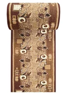 Wycieraczki - Brązowy chodnik z motywem roślinnym na metry T6-S71 - miniaturka - grafika 1