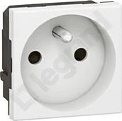 Gniazdka elektryczne - Legrand M45:2M Gniazdo 2P+Z 45 przyłącze śrubowe - miniaturka - grafika 1