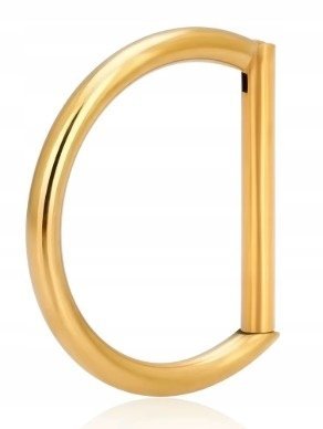 Tytanowy Kolczyk Clicker PIERCING w kształcie litery D HELIX Lobe 1,2/8