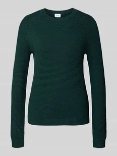 Sweter z dzianiny z prążkowanymi wykończeniami model ‘dalo’ - Swetry damskie - miniaturka - grafika 1