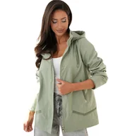 Kurtki damskie - Kurtka damska DANIELA – krótka, przejściowa, z kapturem i kieszeniami-40 - miniaturka - grafika 1