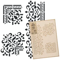 Scrapbooking - Szablon Malarski Wielokrotny // Ornament Bordiura & Narożnik // 43X64Cm - miniaturka - grafika 1