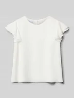 Sukienki i spódniczki dla dziewczynek - Bluzka o kroju regular fit z okrągłym dekoltem - miniaturka - grafika 1