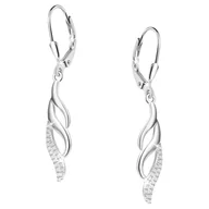 Kolczyki - Kolczyki Srebrne - KOLCZYKI WISZĄCE SKRZYDŁA - miniaturka - grafika 1