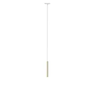 Lampy sufitowe - QAZQA Nowoczesna lampa wisząca biała i beżowa do systemu szynowego jednofazowego - Slimline Keno - miniaturka - grafika 1