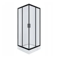 Kabiny prysznicowe - Kabina prysznicowa NAMELESS Durasan 90x90 czarny mat kwadratowa z brodzikiem 1szt. - miniaturka - grafika 1