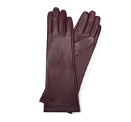 Rękawiczki - Damskie rękawiczki skórzane długie - miniaturka - grafika 1