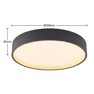 Lindby Todor lampa sufitowa LED CCT szara 50 cm - Lampy sufitowe - miniaturka - grafika 2