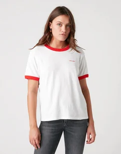 Damska koszulka t-shirt Wrangler RELAXED RINGER S - Koszulki i topy damskie - miniaturka - grafika 1