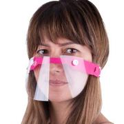 Przyłbice ochronne - Przyłbica mini maska ochronna na usta i nos wielokrotnego użytku uniwersalna różowa - miniaturka - grafika 1