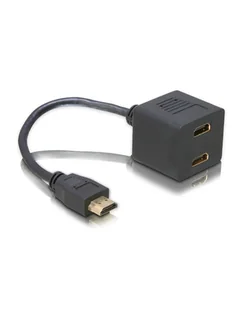 Delock Adapter HDMI -> 2x HDMI 65056 - Akcesoria do tabletów i e-booków - miniaturka - grafika 1