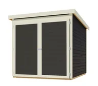 Garaże i wiaty - KARIBU garaż drewniany FAHRRADGARAGE (38646) terragrau - miniaturka - grafika 1