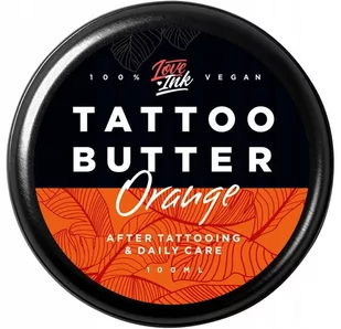 LOVEINK LOVEINK Masło do pielęgnacji Tatuażu POMARAŃCZA ORANGE 100 ml - Pielęgnacja tatuażu - miniaturka - grafika 1