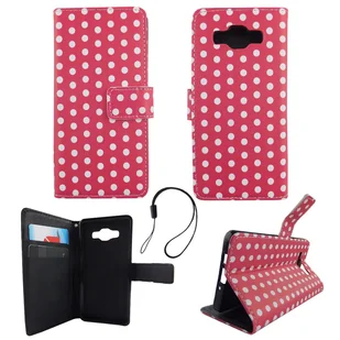 Etui na telefon komórkowy Etui na telefon komórkowy Samsung Galaxy A5 2015 Polka Dot Pink White - Etui i futerały do telefonów - miniaturka - grafika 1