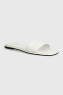 Klapki i japonki damskie - Calvin Klein klapki FLAT SLIDE HE damskie kolor biały HW0HW01989 - miniaturka - grafika 1
