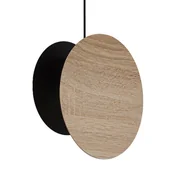 Lampy sufitowe - Zwisająca lampa Tola 41091 Sigma do salonu round beżowa czarna - miniaturka - grafika 1