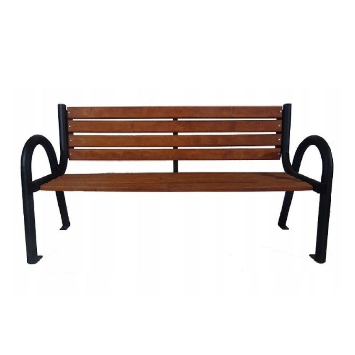 Ławka ogrodowa Karstal ławka stalowa ławka parkowa ławka ogrodowa meble ogrodowe drewniane oparcie Brussels 9528