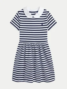 Polo Ralph Lauren Sukienka codzienna 312940613001 Granatowy Regular Fit - Sukienki i spódniczki dla dziewczynek - miniaturka - grafika 1