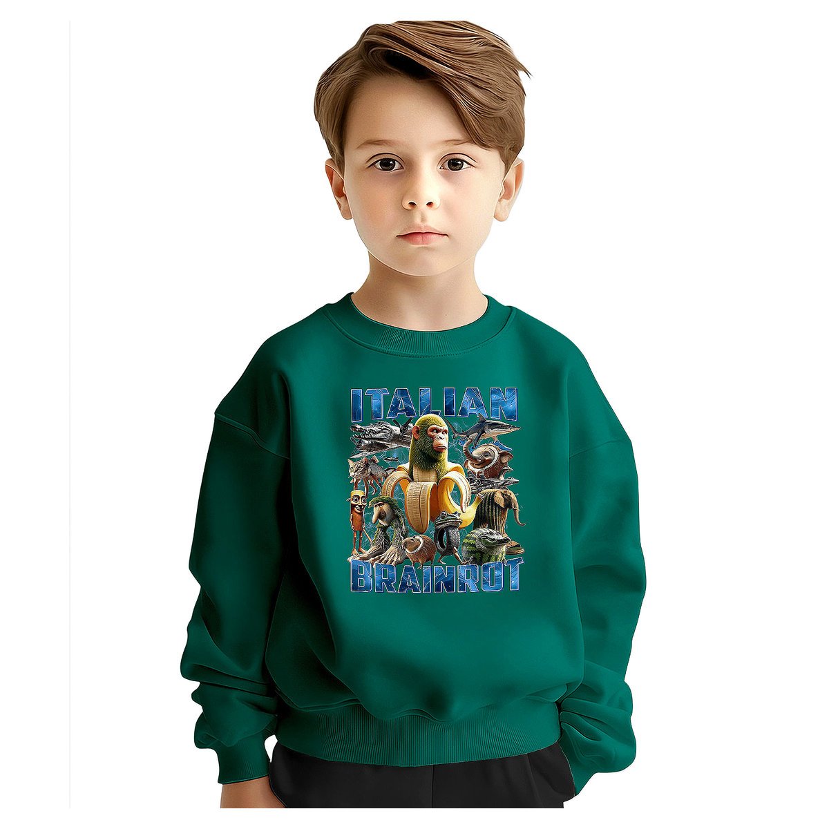 BLUZA DZIECIĘCA ITALIAN BRAINROT MEM 134-140 DLA CHŁOPCA DZIEWCZYNKI