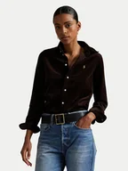 Koszule damskie - Polo Ralph Lauren Koszula 211971526002 Brązowy Slim Fit - miniaturka - grafika 1