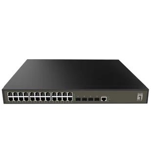 LevelOne GEL-2871 łącza sieciowe Zarządzany L2+ Gigabit Ethernet (10/100/1000) 1U Czarny - Pozostałe akcesoria sieciowe - miniaturka - grafika 1