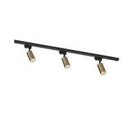 Lampy sufitowe - Zuma Line 3552 - Oświetlenie punktowe w systemie szynowym TUBE 3xGU10/35W/230V czarne/złote - miniaturka - grafika 1