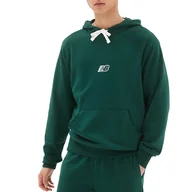 Bluzy sportowe męskie - Bluza New Balance MT23511NWG - zielona - miniaturka - grafika 1