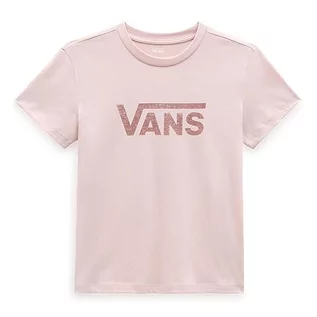 Koszulki i topy damskie - Vans Damska koszulka Drop V Ss Crew, Róża sepia, L - grafika 1
