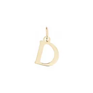 Wisiorki - Srebrna Pozłacana Zawieszka 925 Literka D - miniaturka - grafika 1