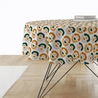 Obrusy i serwetki - Obrus okrągły SUMMER wzór SM26 | żółte i zielone półkola średnica 120 cm - miniaturka - grafika 1