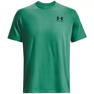 Koszulka męska Under Armour Sportstyle Left Chest SS zielona 1326799 509-S - Koszulki męskie - miniaturka - grafika 1