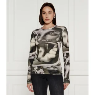 Desigual Bluzka Surrealismo Slim Fit - Bluzki damskie - miniaturka - grafika 1