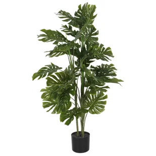 Sztuczny kwiat w doniczce MONSTERA 120 cm zielony - Sztuczne kwiaty - miniaturka - grafika 1