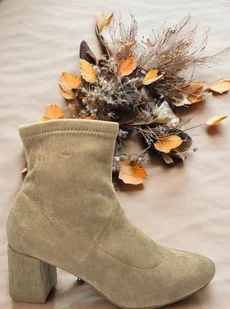 Botki damskie M. Daszyński MR2263-13 beż - Botki damskie - miniaturka - grafika 1