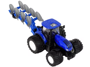 Traktor Zdalnie Sterowany 1:24 Niebieski Pług Metal - Zabawki zdalnie sterowane - miniaturka - grafika 4