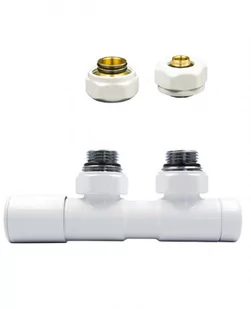 Zawór regulacyjny 50mm TWINS biały lewy Pex - Zawory i kraniki - miniaturka - grafika 1