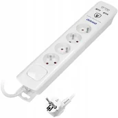 Listwy zasilające - Listwa przeciwprzepięciowa Orno OR-AE-13243/W/3M  od 89 zł! - miniaturka - grafika 1