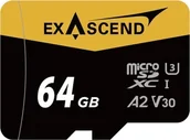 Karty pamięci - Karta ExAscend Catalyst MicroSDXC 64 GB UHS-I/U3 A2 V30 EX64GUSDU1-AD - miniaturka - grafika 1