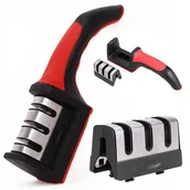 Ostrzałki do noży - DexXer OSTRZAŁKA DO NOŻY KUCHENNYCH TRÓJFAZOWA OSEŁKA 3w1 - DexXer - miniaturka - grafika 1