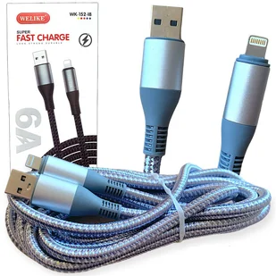 Kabel USB Lightning do Apple 3m QC Szybkie ładowanie Fast Charge Mocny 120W - Kable USB - miniaturka - grafika 1