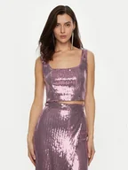 Koszulki i topy damskie - Fracomina Top FQ24WT2001W66701 Fioletowy Slim Fit - miniaturka - grafika 1