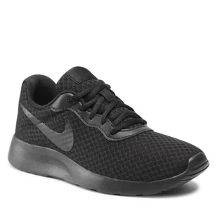 Nike Buty Tanjun DJ6257 002 Black/Black/Barely Volt - Buty sportowe damskie - miniaturka - grafika 1