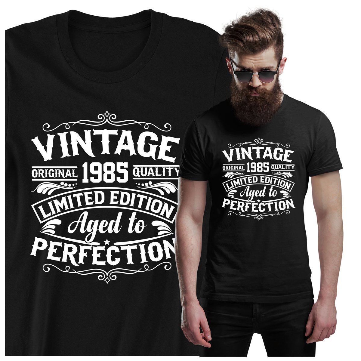 KOSZULKA PREZENT NA 40 URODZINY VINTAGE 1985 30 50 60 70 LAT LIMITED