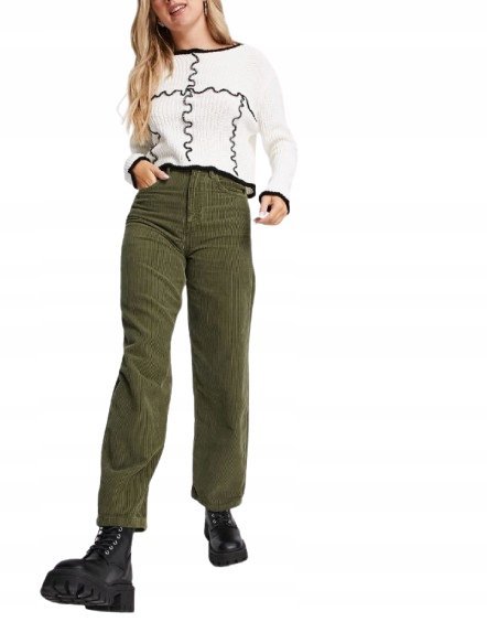 TOPSHOP SPODNIE DAMSKIE ZIELONE CASUAL 28/32 2BC