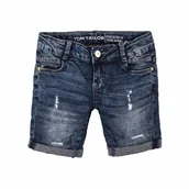 Spodenki damskie - Szorty jeansowe dziewczęce, granatowe, Tom Tailor - miniaturka - grafika 1