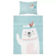 Pościel dla dzieci - Pościel niemowlęca, miś, 90 x 120 cm, niebieska - miniaturka - grafika 1