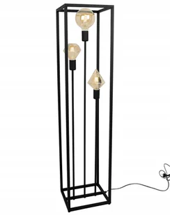Lampa Podłogowa Stojąca Nowoczesna Metal Czarna - Lampy stojące - miniaturka - grafika 1