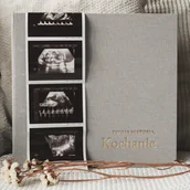 Scrapbooking - Pamiętnik dziecka "Twoja historia, Kochanie", szary - miniaturka - grafika 1