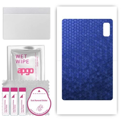 folia naklejka skórka strukturalna na TYŁ do HTC A103 Plus - Plaster Miodu Niebieski - apgo SKINS